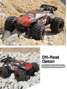 Coche de radiocontrol Jjrc 70 km/h 1:16 4x4 todo terreno sin escobillas con luces LED 2,4 g para niños - Imagen 1 de 23