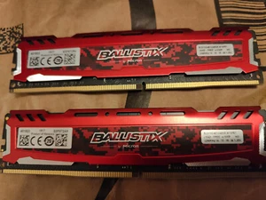 Gaming/Desktop RAM DDR4 Ballistix SPORT 2x 16GB BLS16G4D32AESE.M16FE1 32GB LOT - Picture 1 of 1