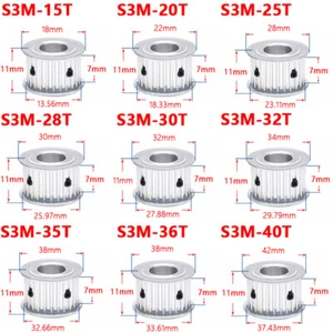 Puleggia cinghia distribuzione S3M 15-40 denti ruota sincrona pignone per cinghia larghezza 6 mm - Foto 1 di 22