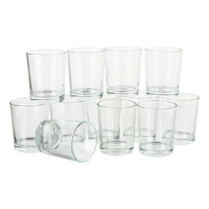 VBS Teelichtglas 12er-Set Teelichthalter für Teelichter Glas Windlicht Kerze - Bild 1 von 6