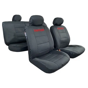 Heavy Duty Canvas Seat Covers For MITSUBISHI TRITON ML MN DUAL CAB Front Rear - Picture 1 of 2