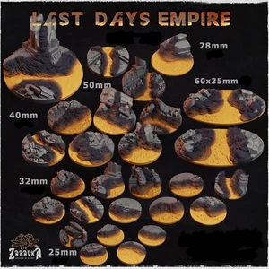 Warhammer 40K/ AOS Resin Base Toppers Wargaming Last Days Empire - Picture 1 of 2