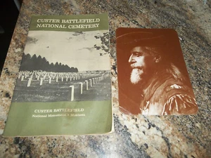 Custer Battlefield National Cemetery Brochure & Buffalo Bill Cody Postcard - Picture 1 of 11