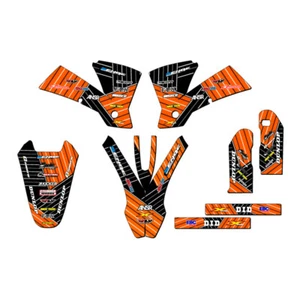 2002 SX RACE SERIES Orange Senge Graphics Kit Compatible with KTM - Picture 1 of 10