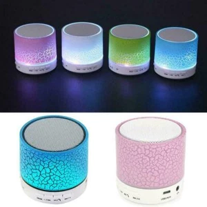 Bluetooth Wireless Speaker Portable Round Shape LED Lights Rechargeable M2X1 - Picture 1 of 13