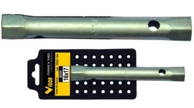 Chiave a Tubo Chiavi 2 Bocche Esagonali Acciaio Zincato Misure da 6 a 32mm Vigor