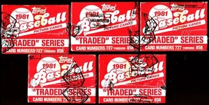 (5) 1981 Topps Traded Baseball Factory Sets BBCE FASC From a Sealed Case - Picture 1 of 2