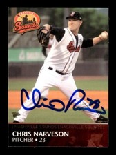 CHRIS NARVESON SIGNED 2008 MULTIAD SPORTS NASHVILLE SOUNDS #23 ON-CARD AUTO