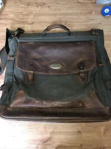 Rare Bob Timberlake Canvas Leather Luggage Garment Bag - Picture 1 of 5