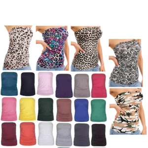 Nuovo gilet donna donna senza spalline arricciati senza maniche tubo fascia 8-26 - Foto 1 di 66