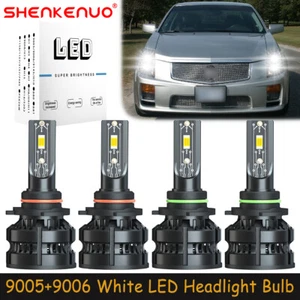 Faros LED blancos 9005 9006 para Cadillac CTS 2003-2007 bombillas haz alto bajo Z8 - Imagen 1 de 16