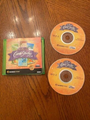 Hallmark Card Studio 2004 PC 2 CD ROM Set w/ Booklet to Create Cards Fast & Easy - Image 1 of 4