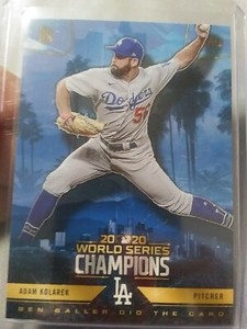 2020 Topps X Ben Baller Adam Kolarek #13 Dodgers World Series Champions Card New