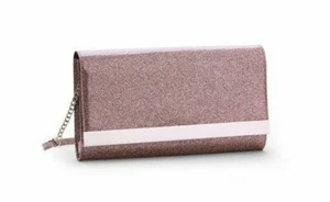 No Boundaries Bar Detail Clutch Crossbody Wallet color :Mauve Multi NEW - Picture 1 of 5