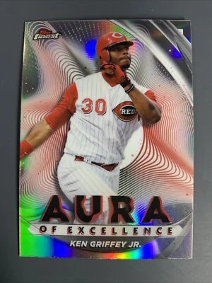 2022 Topps Finest Aura Of Excellence Ken Griffey Jr. Cincinnati Reds Card AE-KG - Image 1 of 2