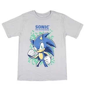 Mad Engine SEGA Sonic The Hedgehog Boy's Graphic Print Gray T-Shirt - NWT - Picture 1 of 4