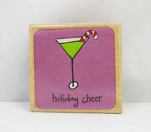 Katie & Co. Wood Rubber Stamp - Holiday Cheer - Picture 1 of 4