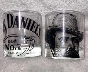 Jack Daniels alte Nr. 7 Whisky Steine Trink Sammler Bar Gläser 2er Set - Bild 1 von 7