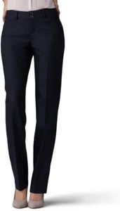 Lee Women's Black Secretly Shapes Regular Fit Straight Leg Pants 14 Short - Picture 1 of 3