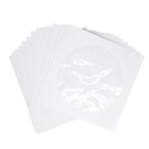 Confezione CD 100 Pezzi Protezione Ambientale DVD Custodia Carta Finestra Trasparente - Foto 1 di 11