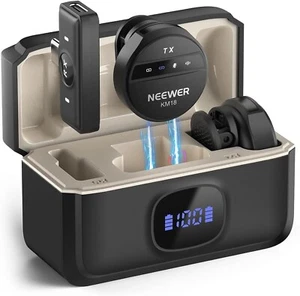 Neewer Wireless Lavalier Microphone for USB C with Charging Case, iPhone & Andro - Picture 1 of 9