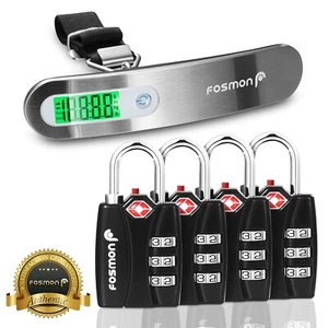 Travel Hanging Luggage Scale Weight Suitcase Bag Lock TSA Approved Combination - Picture 1 of 12