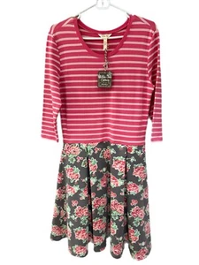 Matilda Jane Midikleid Damen Größe M gestreift Blumen NEU - Bild 1 von 5