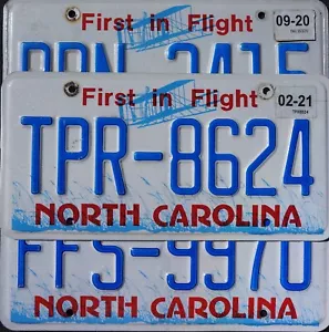 NORTH CAROLINA LICENSE PLATES - First in Flight License Plate Tags Random # - Picture 1 of 3