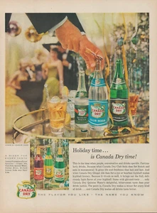 1955 Canada Dry Ginger Ale Club Soda Water & Mixers Holiday Time Print Ad - Picture 1 of 1