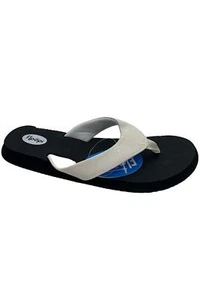 Floopi Women's Charlotte Yoga Mat Textured Thong Sandal White - Picture 1 of 3