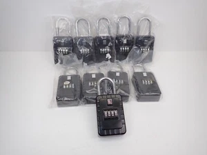 10 ea Hinged 4 Number Combination Locks Keyboxes Hinged Door Key Safes Realtor - Picture 1 of 11