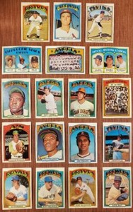 1972 Topps Baseball Cards Carlton Niekro Fregosi Oliva Scott Evans Luebber High#