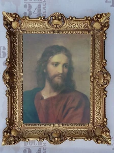 Gemälde Wandbild Gott Jesus Christus Wand Bild mit Rahmen BAROCK 56x46 cm NEU - Bild 1 von 7