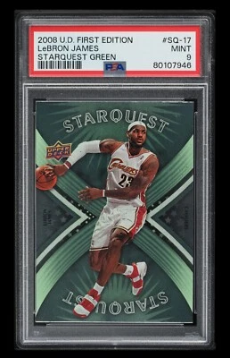 2008 🏀 U.D. 1st Ed. Lebron James Starquest 🟢 SQ-17  Cleveland Cavaliers PSA-9 - Image 1 of 2