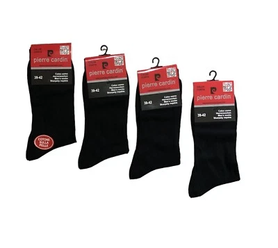 N.4 PAIA CALZE UOMO PIERRE CARDIN con COTONE sulla pelle CORTE 39/42 e 43/46