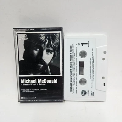 Michael McDonald If That's What It Takes 1982 Cassette Tape VG+ Pop Rock R&B Foto 1 de 3