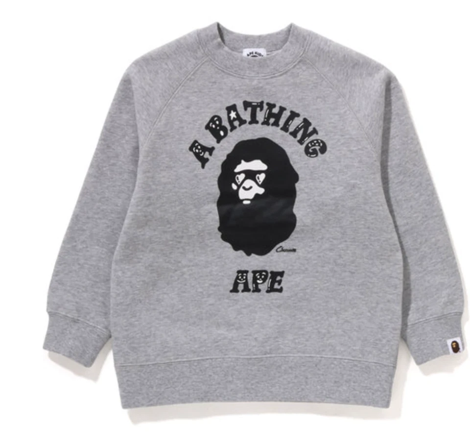 Bape Kids x Chocomoo College Cuello Redondo Gris Talla 140 K Foto 1 de 1