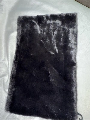 Cachecol aquecedor de pescoço Ivanka Trump pele sintética capuz preto NOVO - Imagem 1 de 4