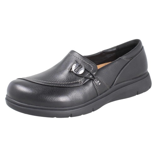 Scarpe donna Clarks larghe in pelle slip on soletta rimovibile Certina Ease