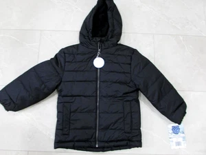 Whales Tail Boys Winter Jacket Size 6 Black Hooded Quilted NWT - Picture 1 of 6