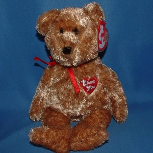 Ty Beanie Baby Thank you Bear - MWMT (Brown BBOM 2004) - Imagen 1 de 1