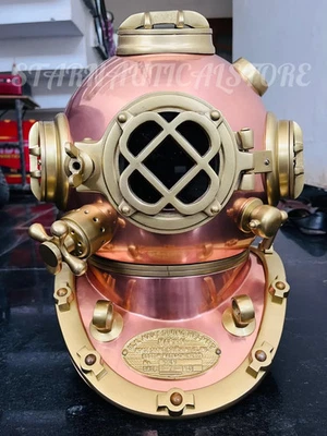 Casco de buceo estilo V Deep Sea Mark | Buzos antiguos de aluminio y hierro de aguas profundas Foto 1 de 4