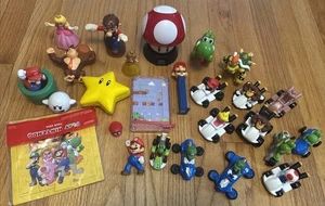 Super Mario Cake Toppers Figures Toy Lot Kids Lot Yoshi Kart Princess - Picture 1 of 7
