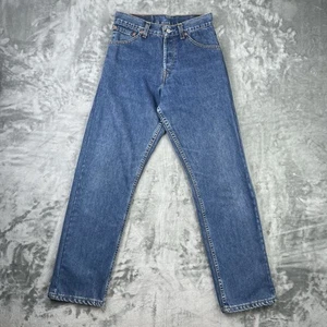 Jeans Levi’s 522 para hombre W28 L30 azul denim botón mosca - Imagen 1 de 9