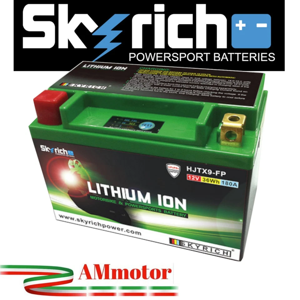Batteria Litio Moto Skyrich HJTX9-FP 12V Per Kawasaki Z 800 2015 2016 Lithium Foto 1 de 1