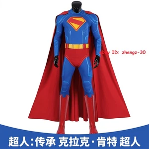 2025 Superman Legacy Clark Kent Halloween Costume Outfit Cosplay Jumpsuit Suit - Picture 1 of 27