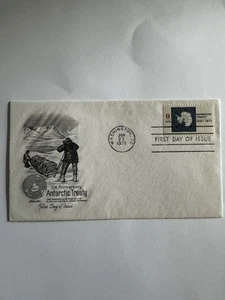 1971 10th Anniversary Antarctic Treaty First First Day Issue Envelope Stamp - Picture 1 of 3