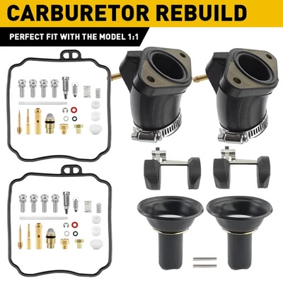 Kit de reconstrucción de carburador y colector de admisión para Yamaha V Star 650 XVS650 1998-2016 Foto 1 de 4