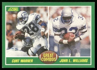 1989 Score Curt Warner/John L. Williams #278 - Image 1 of 2