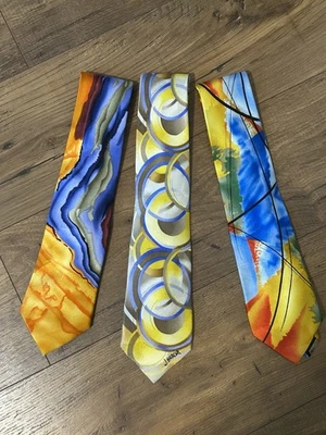 Lote 3 Corbatas Corbatas Cuello J Garcia Toda Seda Leer Descripción  Foto 1 de 4